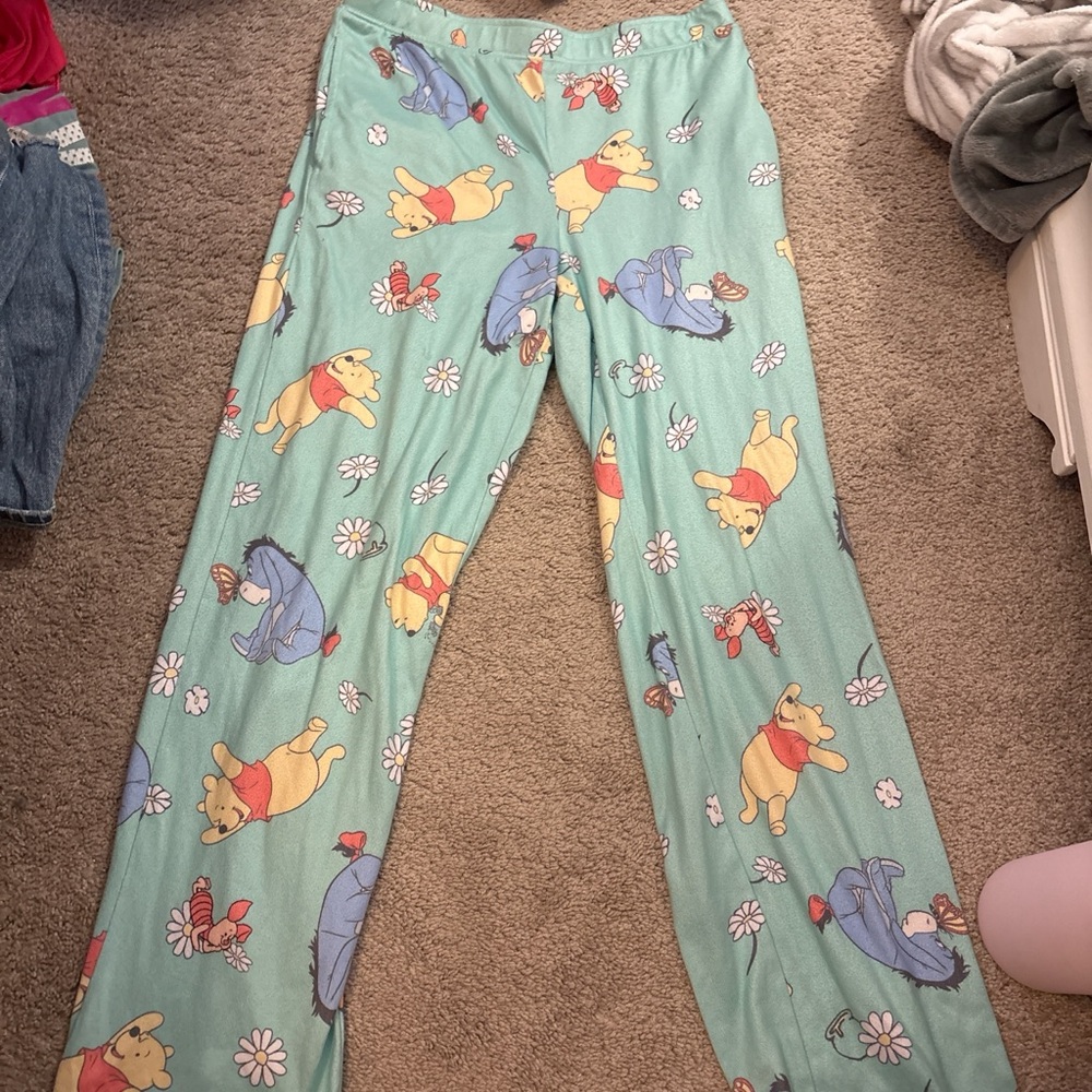 Disney Mint Green Winnie the Pooh Kids Pajama Pants